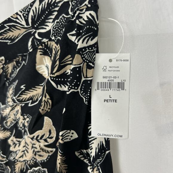NWT Old Navy floral print midi skirt PL boho beachy pool tropical relaxed button - Picture 5 of 9